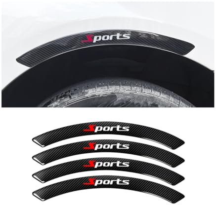 JNNJ 4 Pezzi Universale Ruota Arco Sopracciglia Arco Trim Auto, Morbida Protezione Universale per Parafanghi, Auto Antigraffio Anti-collisione Protezioni per Sopracciglio Passaruota Flessibili