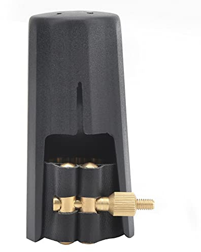 FLEXMAN altsaxofon munstycke med PU-läderligatur plastkeps Present till andra musikentusiaster