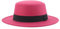 Fedora Trilby Filzhut Hut Hüte Für Frauen Band Band Gürtel Formale Damen Hüte Street Dancer Pork Top Dome Fedora Hüte 56-58Cm (Erwachsene) Flach
