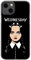 EZB Wednesday Phone Case Compatible With Iphone | Creepy Gothic Horror Themed Stylish Phone Cover | Hard Case with Flexible Shock Absorbant Edges (Black, iPhone 11)