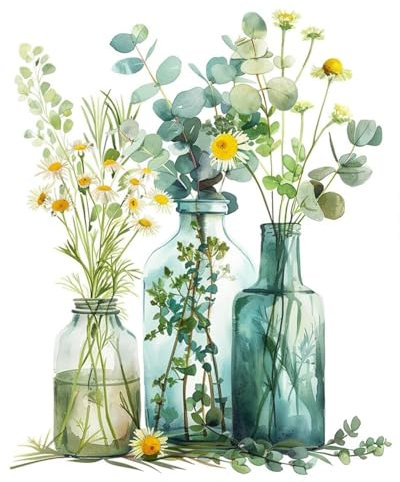 Fan House Peinture par Numero Adulte Enfants, Kit Peinture Adulte Comprend des Peintures Acryliques et des 3 Pinceaux - Sans Cadre 40x50cm