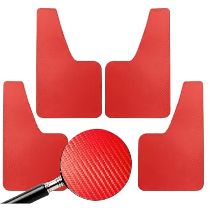 KWAYA Spritzlappen Für C&itroen Für Jumper Für Relais Auto Schmutzfänger Kotflügelverbreiterungen Spritzschutz Carbon Faser Schmutzfänger Schmutzfänger Schutz(4Pcs red)
