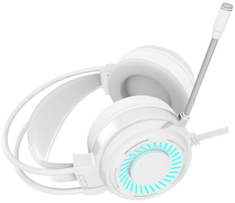 Limtula Auriculares para Juegos Ordenador Auriculares con Micrófono Fácil Control Sonido Y Orejeras Transpirables Sonido 4D