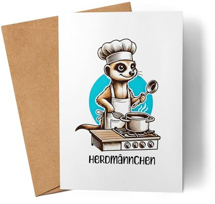 Lilavie-Design Herdmännchen Karte Koch Hobbykoch Chefkoch Küche Kochen Grillen