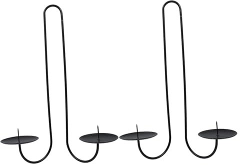 Cabilock 2piezas Soporte De Velas De Pared De Hierro Vintage Portavelas Moderno para Bodas y Decoración De Hogar para Chimeneas y Eventos Elegantes