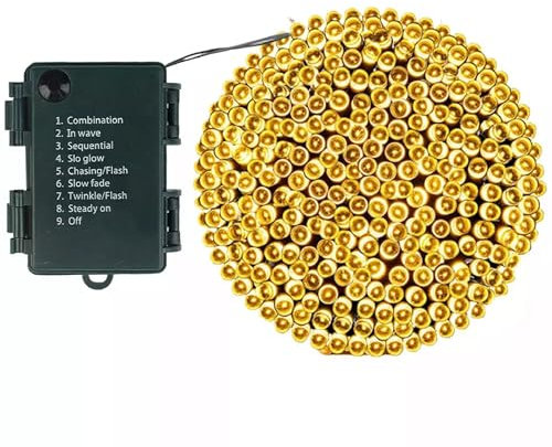 Fabulouz Fairy Lights - 200 LED Battery Operated String Lights for Indoor/Outdoor, Bedroom, Garden, Wedding, Party, Tree, and Christmas Decorations (Warm White) [Energy Class A]