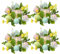 Ostern Kerzenringe 19CM Künstliches Rattan Kerzenkranz mit Ostereier Blume Schmetterling, 2 Stücke Kerzen Kranz Ringe Kerzenhalter Osterkranz für Stumpenkerzen Frühling Osterdeko (A, 4PC)
