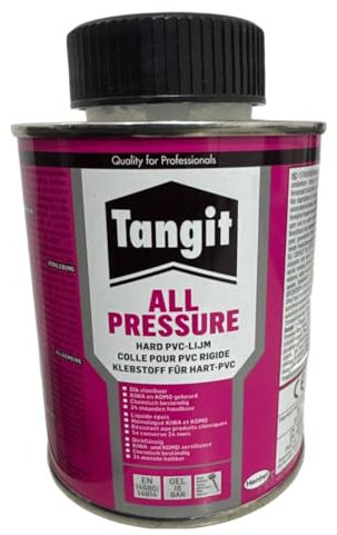 Koi Herdecke Tangit PVC Klebstoff 250 g – Spezialkleber für Druckrohrsysteme – inkl. Pinsel – Hochdruckbeständig bis 16 bar – Spaltüberbrückung bis 0,6 mm – für zuverlässige & dichte PVC-Verbindungen