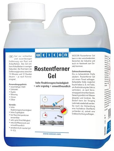 WEICON Rostentferner Gel 1L, starker Entroster für Metall, Auto, Industrie & Handwerk, lösemittelfrei & naturstoffbasiert