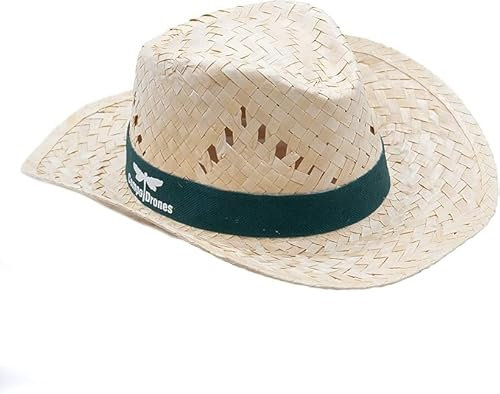 SILABA TONICA Gorros Personalizados Para Eventos - PACK 25 Sombreros con Tu Imagen o Frase - Cinta de color a tu gusto - Sombrero Natur de Paja