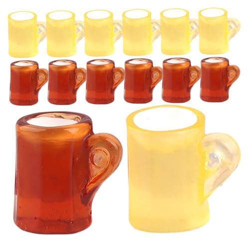 MAGICLULU 20pcs Mini Beer Mugs Shot Cups for Parties Photo Booth Props Miniature Resin Mugs