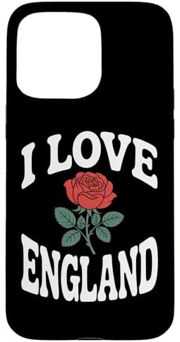 Design a forma di rosa I love England Custodia per iPhone 15 Pro Max
