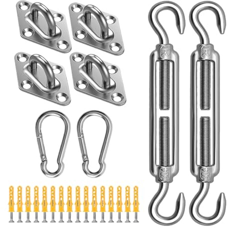 Kit de fixation pour voile d'ombrage - Pièces de rechange - Matériel multifonction pour voilier, terrasse, camping, balcon, jardin, patio
