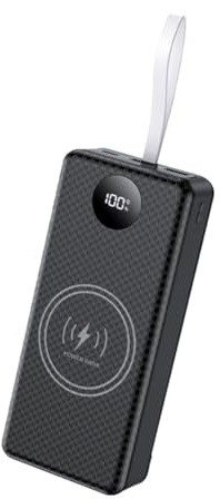 Cenei Fast Wireless Charging Holder Case Outdoor Power Bank Box High Power Output Black
