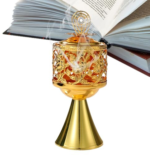 Kohle Räucherstövchen | Antik-Optik Eisen Aromaverbreiter,Räucherschale Für Zeremonie Restaurant Kirche Tempel Yoga Raum