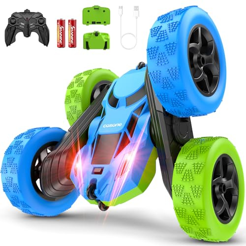 cosone Ferngesteuertes Auto ab 6-12 Jahre 360° Flip RC Car mit LED Licht & USB-C Modular Batteries 4WD Off Road Drift Spielzeugauto für Kinder Geburtstags Geschenke