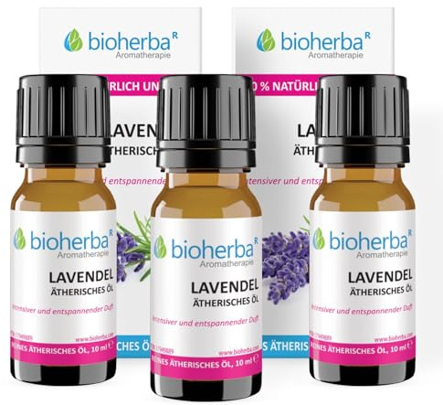 Lavendelöl (3 x 10 ml) – Ätherisches Öl aus Lavandula Angustifolia | Natürliches Aromaöl für Aromatherapie