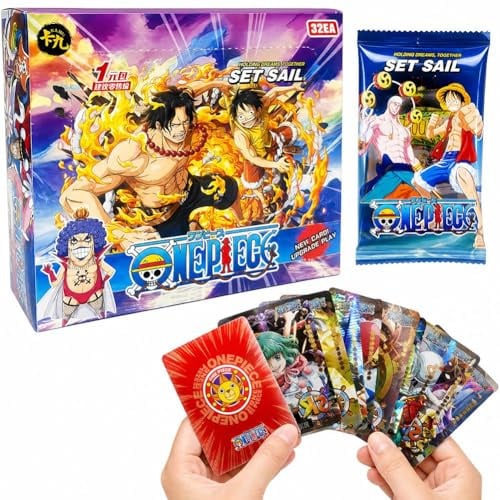 Cartes d'Anime,Cartes à Collectionner Anime,Trading Card Booster Box,Anime Games Cartes Populaires Convient Aux Fans, Enfants, Adolescents Et Adultes 32 Packs(5 Cards/Pack)