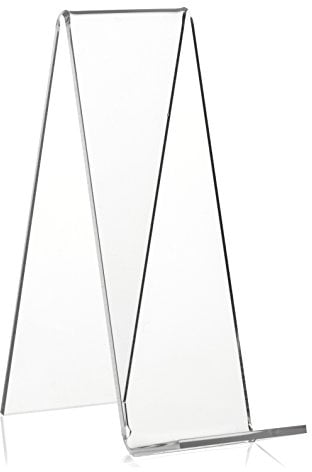 VITAdisplays® Schrägsteller, Buchständer, Warenträger als Buchstütze aus PLEXIGLAS® (Transparent, 15 cm)