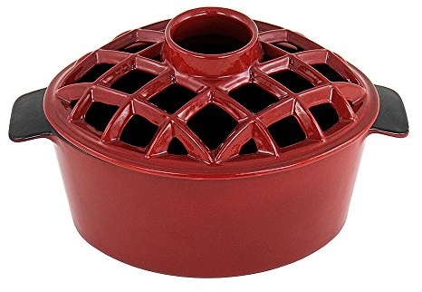 2.2 qt Enamel Woodstove Steamer - Lattice Top