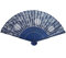 Fat-catz-copy-catz White Dotted Deep Blue Rim Dance Hand Folding Fan
