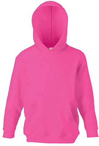 Sudadera con capucha para niños (unisex), de la marca Fruit of the Loom Rosa fucsia 12 años
