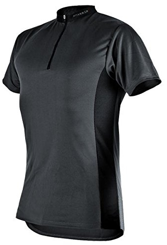 Pfanner Funktionsshirt Zipp-Neck Kurzarm, Farbe:grau, Größe:3XL