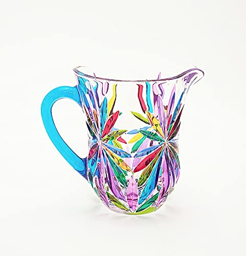Perle d'Arte Oasis Krug mehrfarbig handbemaltem Kristall Murano-Stil Venedig