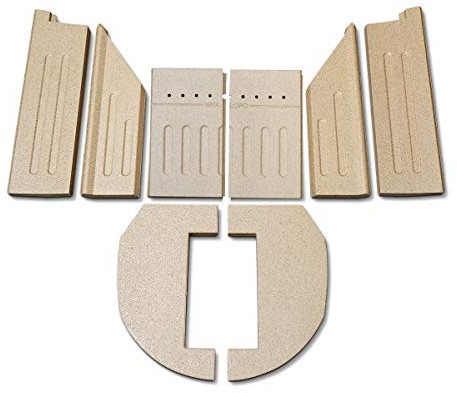 Feuerraumauskleidung für Aduro 9.1 Kaminöfen - Vermiculite - 8-teilig