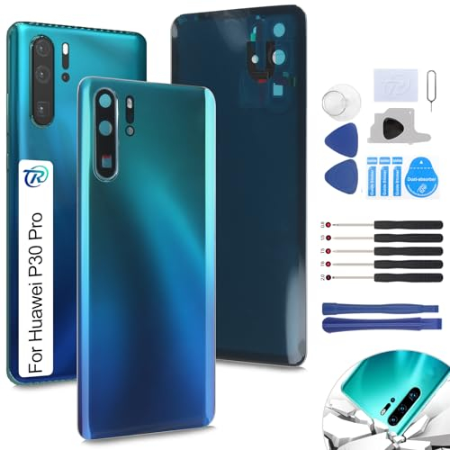 RongZy Akkudeckel Geeignet für Huawei P30 Pro Backcover Akkudeckel batterietür Gehäuse Rückseite mit Tool kit(Aurora)
