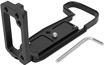 BigKing Soporte Vertical en Forma de L de liberación rápida, Completamente metálico Soporte de Placa de liberación rápida con Zapata fría para cámara Canon EOS-RP(Negro)