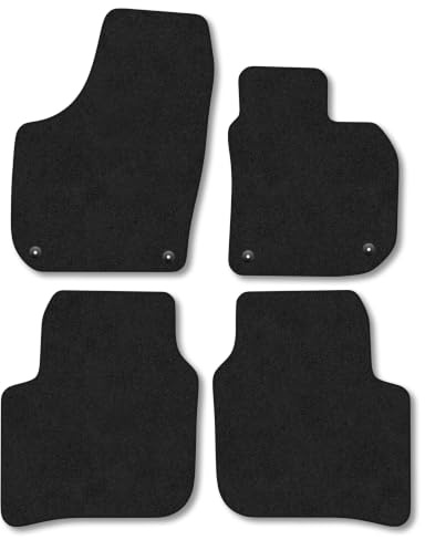 Skoda Superb (2008-2015) Carpet Car Mats | Black Edge Trim Tailored Fit Floor Mats Full Coverage Protection Accessories Easy Clean Anti Slip Made in the UK