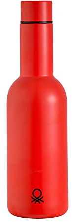 UNITED COLORS OF BENETTON. Botella de agua 550ml acero inoxidable rojo Casa Benetton, 550 ml