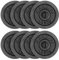 MAXXIVA Hantelscheiben 8er Set Gewichtsplatte je 1,25 kg Gusseisen schwarz 10 kg Fitness Krafttraining Bodybuilding Workout Gewichtheben Reha