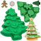 MEZHEN Weihnachten Silikonform Backform Weihnachtsbaum Kuchenform Silikon Kuchenbackform Mousse Fondant Schokolade Soap Motivbackformen 3D für Weihnachten Form 2 Stück