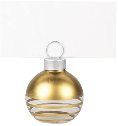 Tischkarten aus Glas, Weihnachtskugel mit Namenskarte, 6 Stück, Durchmesser 3 cm