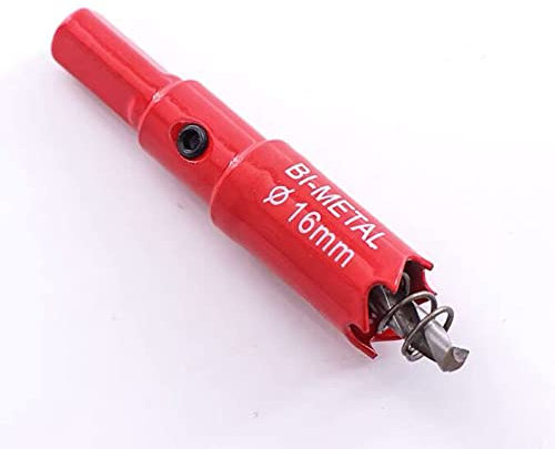 SagaSave 16MM Sega a tazza bimetallica HSS con foratrice a foro, taglierina per fori in acciaio inox, metallo, legno, plastica, cartongesso, fibra di legno, 1 pezzo