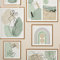 Crown Gallery Natural Wallpaper M1711 - Picture Frame Line Drawing Face Leaf