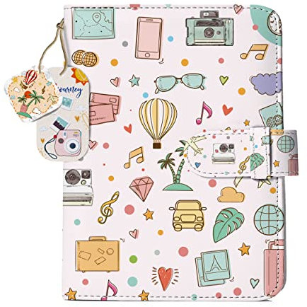 Holoary Album photo portefeuille pour 128 photos Fujifilm Instax Mini, carte photo Kpop Polaroid Snap (vacances romantiques)