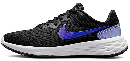 NIKE Revolution 6 Next Nature, Zapatillas de Deporte Mujer, Black Lapis Light Thistle White, 36.5 EU