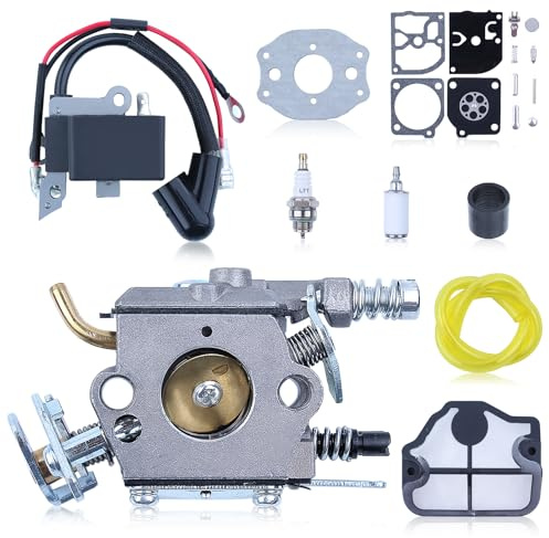 Gubeter Vergaser-Zündspulen-Kit, für Husqvarna 136 137 141 142, für Zama C1Q W29E, 545199901, 545063901, 530039239, 530029811, 530029814