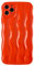 Caseative for iPhone 11 Pro Max Case,Water Ripple Pattern Curly Wave Frame Soft Compatible with iPhone Case (Orange,iPhone 11 Pro Max)