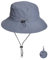WANYI Unisex Fischerhut Heren Sommer mit Schnur Abnehmbar Sonnenhut Damen Faltbar UV Schutz Sommerhut Anglerhut Wasserdicht Tragbar Bucket Hat Regenhut 55-58cm (Dunkelgrau)