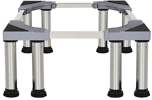 Kokorona Washing Machine Stand Mini Fridge Stand with 8 Strong Feet (11-12.2in High), Adjustable Refrigerator Base Multi-Functional Washer Dryer Pedestals, Max Load 440lbs