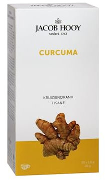 Jacob Hooy® | Tisana alla Curcuma | Infuso Curcuma, Zenzero & Cannella Senza Caffeina | Rooibos Miscela Tisana Speziata in Filtri - 20 Filtri (36 Gr)