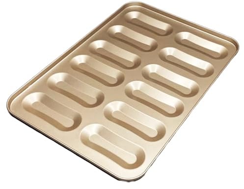 Moule à Pâtisserie pour Eclair Acier au Carbone Antiadhésif Longues Bandes Doigts Plaque de Cuisson pour Biscuits