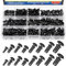 Glarks 400pcs 8 taille nylon amovible Push fixations rivets 2mm 3mm 3.5mm 4mm 5mm noir Push pinces rivets voiture pare - chocs clips de fixation
