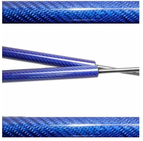 Dämpfer Für Mitsubishi Für Pajero Für Sport K80/K90/PA/PA II 1996–2008 Vordere Motorhaube Gasdruckfedern Hebeunterstützung Stoßdämpfer Front Hood Lift Streben Motorhauben Gasfeder(Blue Carbon Fiber)