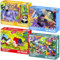 QUOKKA Puzzle ab 4 5 6 Jahre - 4x60 Teile Rahmenpuzzle Spiele für Jungen und Mädchen - Bunte Puzzle mit Vert Zoo| Eden - Geschenk Spielzeug für Kinder 3 7 Jahre