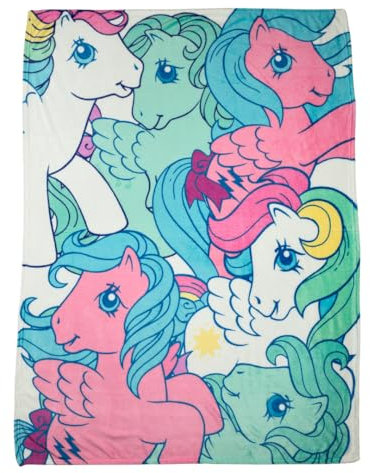 Franco My Little Pony Klassische Einhorn-Bettwäsche, superweich, gemütlich, 116,8 x 152,4 cm, offizielles Lizenzprodukt